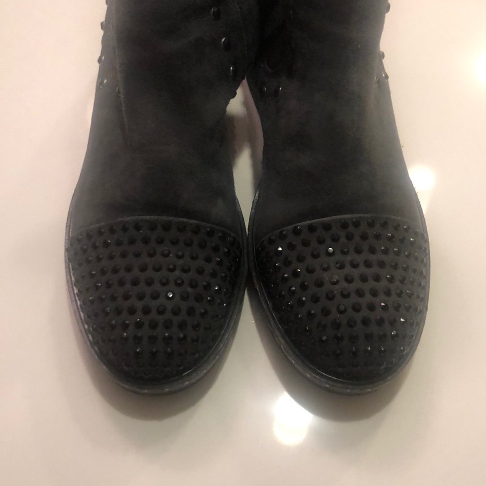 Studded leather boots